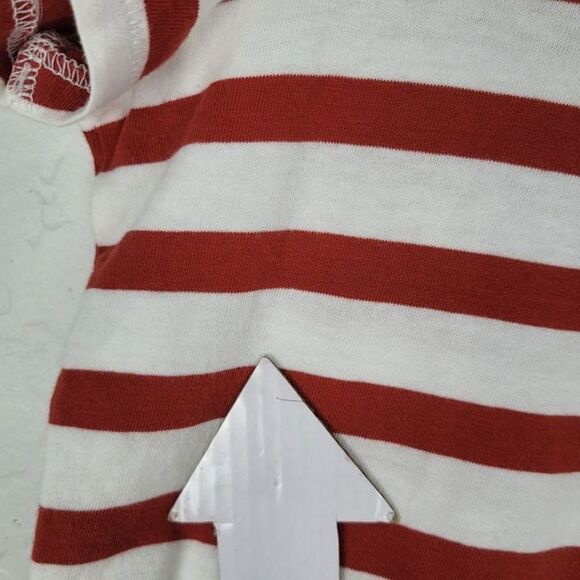 Madewell Size XS NEW Northside Vintage Tee in Sid Stripe Short Sleeve Red White - Picture 9 of 12